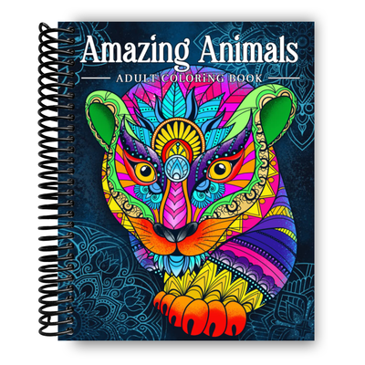Serene Creatures: Adult Coloring Book with Mandala Animal Art (Spiral Bound) - Korvel