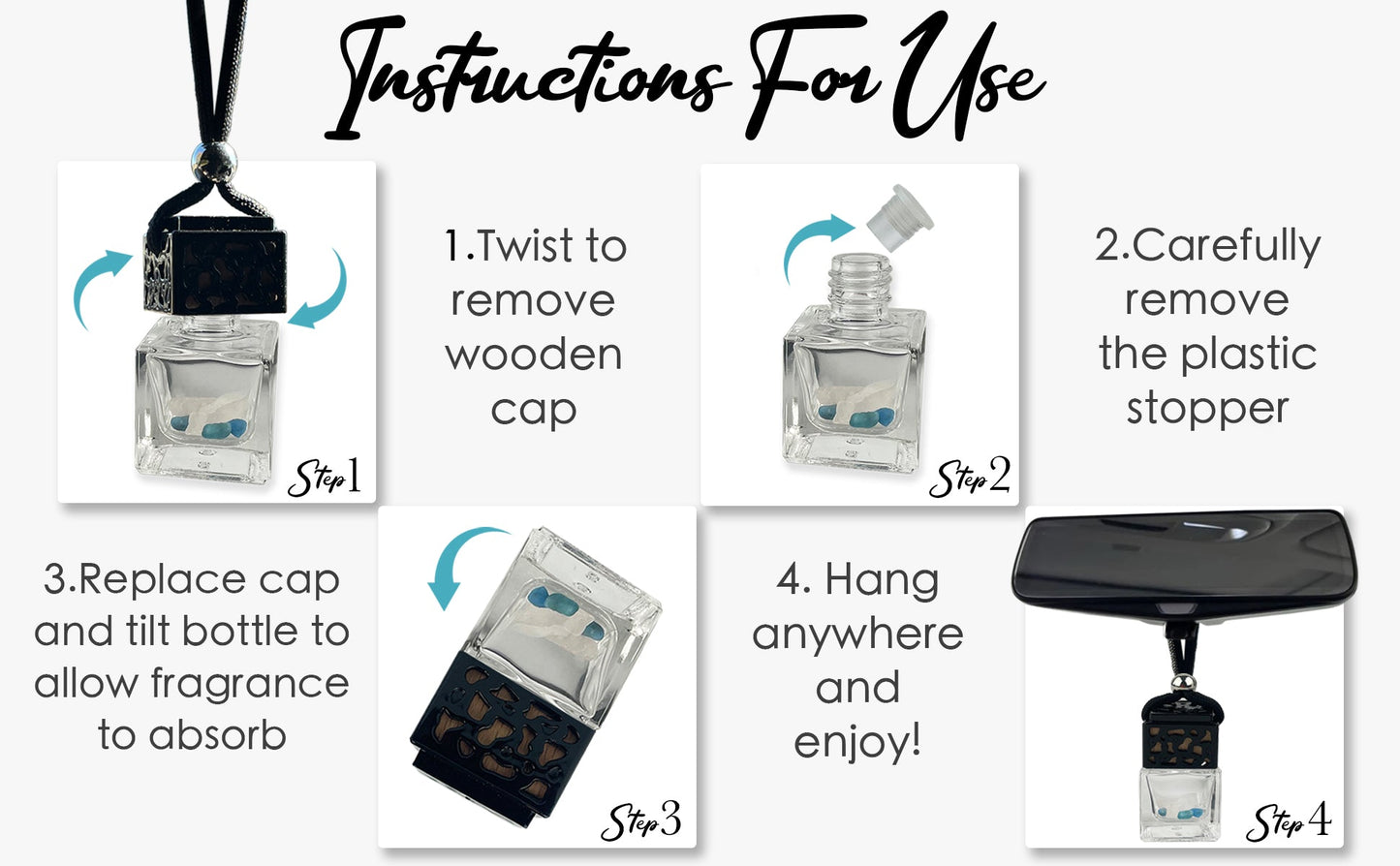 Scorpius Zodiac Crystal-Infused Car Diffuser - 8ml Air Freshener - Korvel