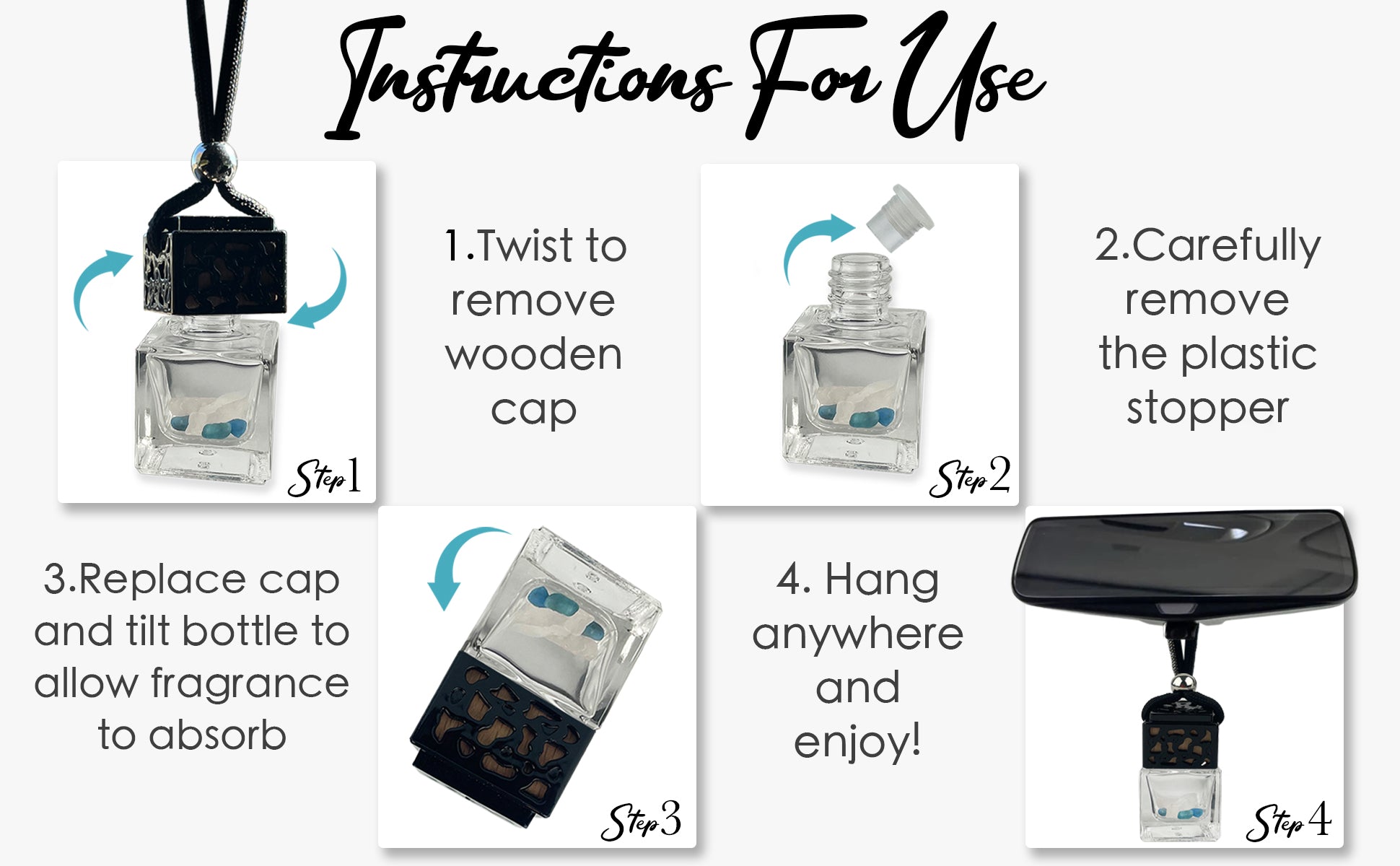 Scorpius Zodiac Crystal-Infused Car Diffuser - 8ml Air Freshener - Korvel