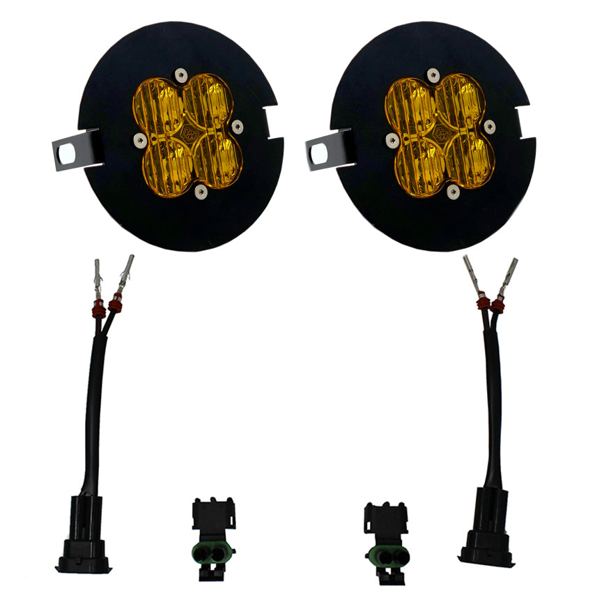 Baja Designs Squadron LED Lights with Fog Mounts (2005-2011) - Korvel