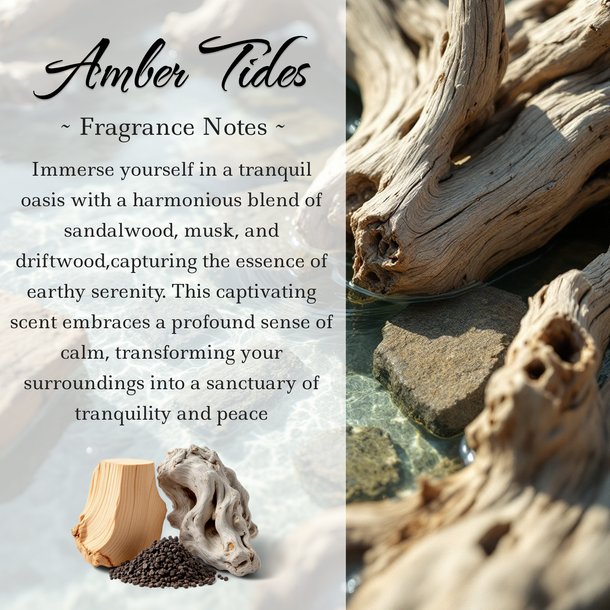 Amber Tides Crystal-Infused Car Diffuser - 8ml Air Freshener - Korvel