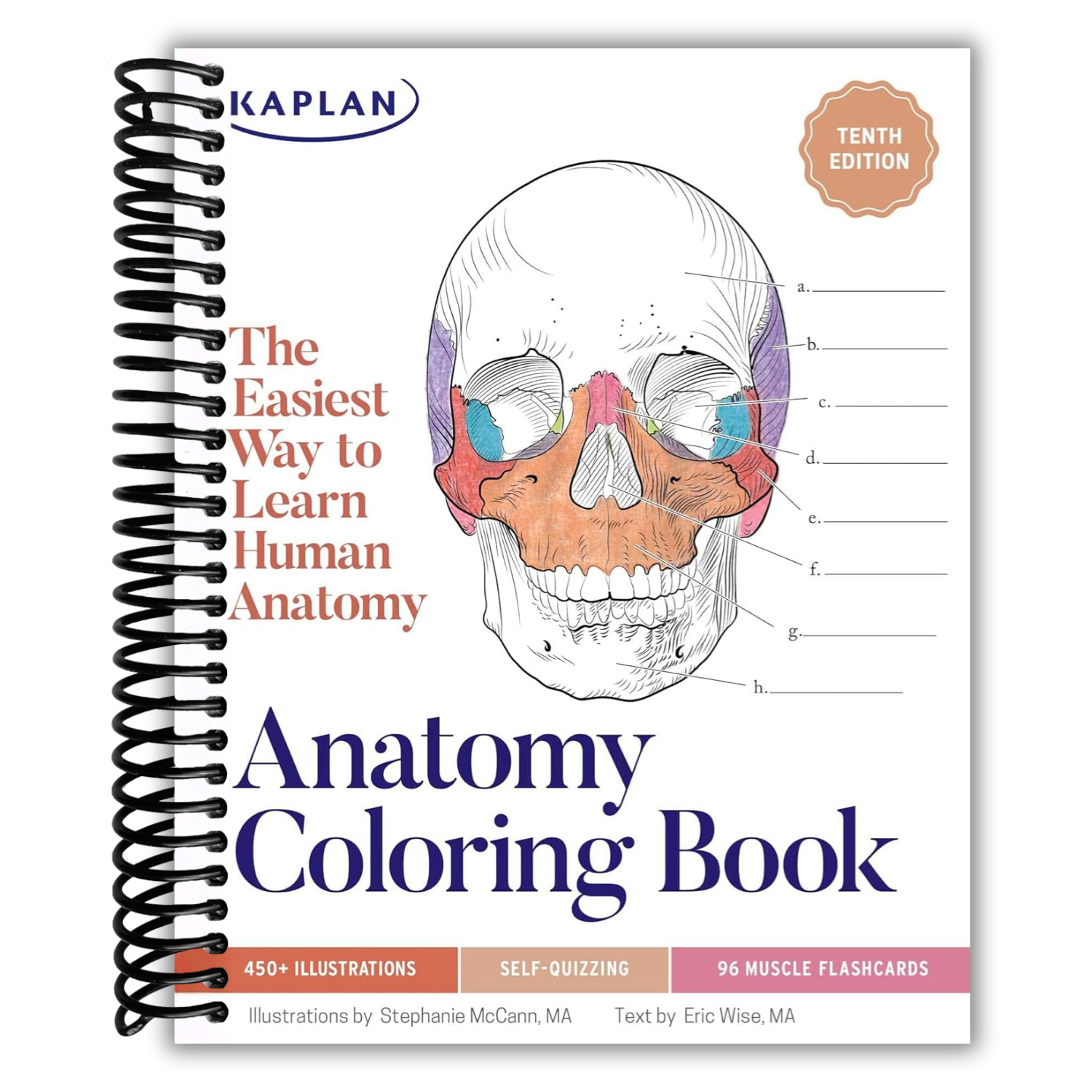 Kaplan's Comprehensive Anatomy Coloring Book: 10th Edition (Spiral Bound) - Korvel