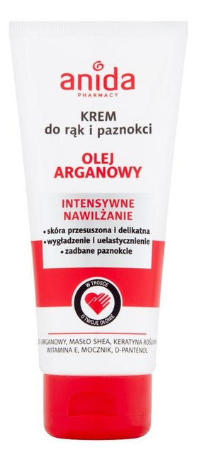 Crème hydratante intensive pour les mains et les ongles Anida avec huile d'argan 100ml