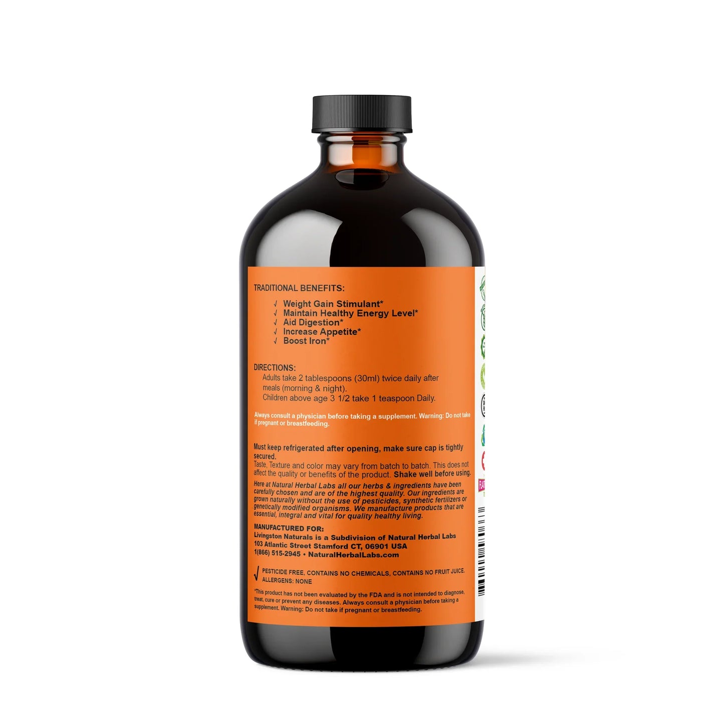 Acelerador de Apetito Orgánico – Fórmula Líquida Herbal