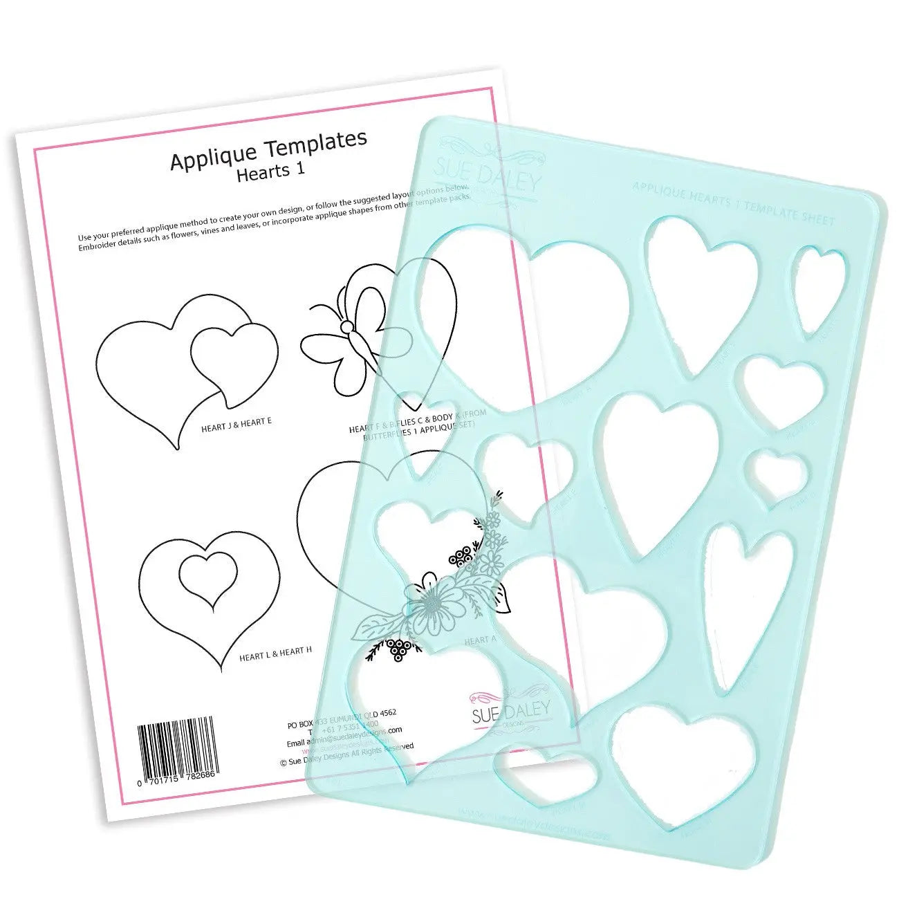 Plantilla de Corazones de Aplique para Manualidades Creativas