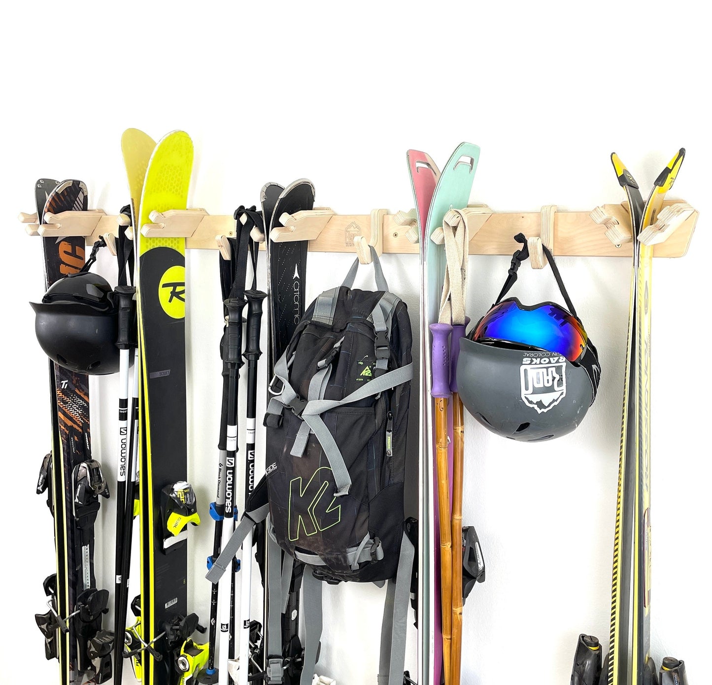 The Apres Vertical Ski Wall Rack