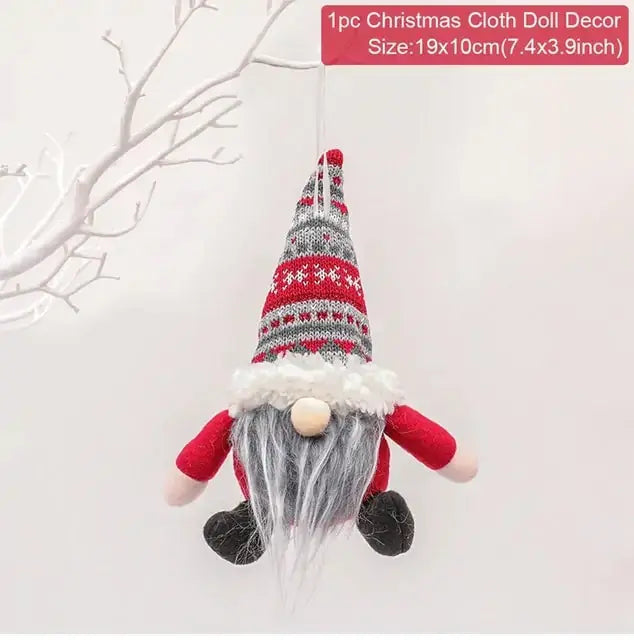 Muñeco de Navidad Gnomo Sin Rostro - Decoración Navideña Caprichosa