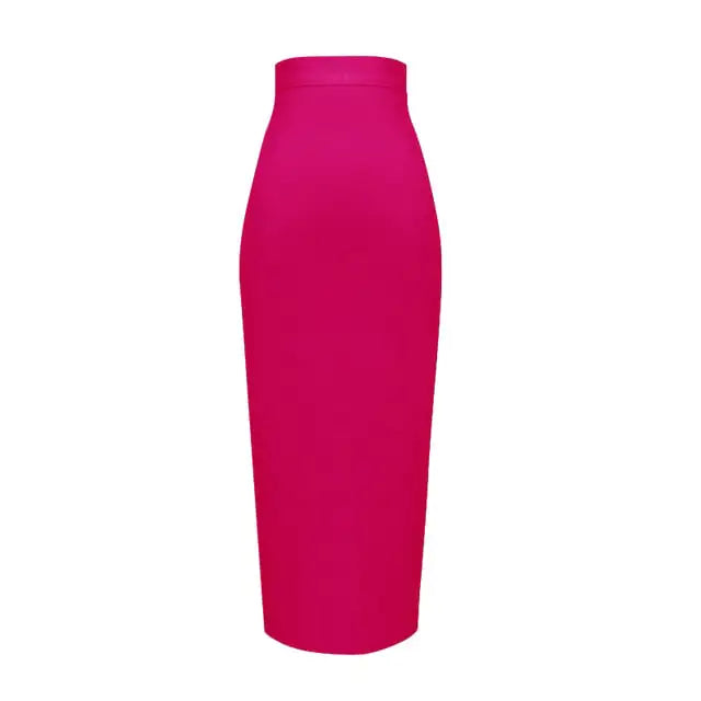 Jupe Bandage Mi-Longue Taille Haute Élégante