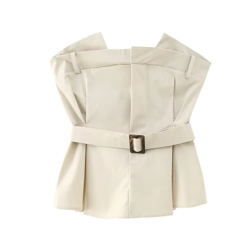 Conjunto de Top y Falda Rizada Chic Y2K de Verano 2023