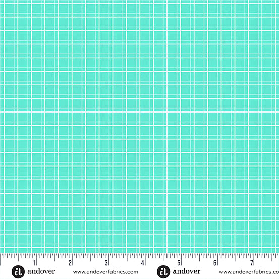 Aqua Parallel Play Color Pop Playground Cotton Fabric