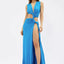 Robe élégante à col en V profond et coupe ajustée
