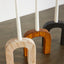 Arch Wooden Taper Candlestick Holder