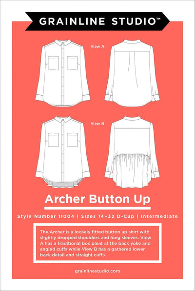 Patron de couture Archer à boutons tailles 14-32