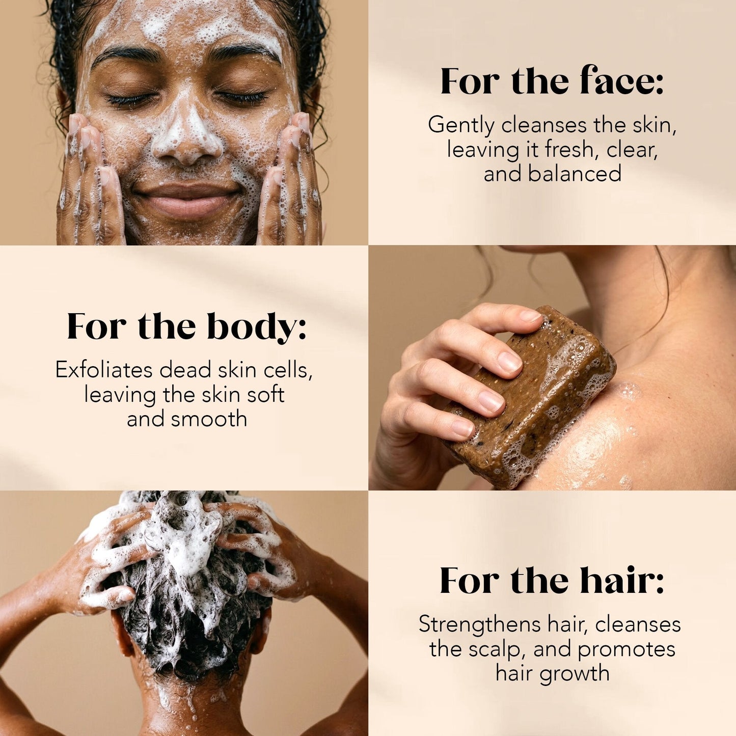 Savon Noir Africain 100% Ashanti Naturals avec Huile d'Argan