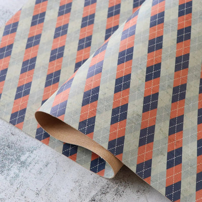 Tissu en liège argyle premium - 1/2 yard