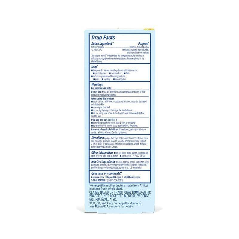 Crème Arnica Boiron 2,5 oz - Soulagement de la douleur