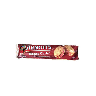 Arnott's Monte Carlo Cream Biscuits – Raspberry & Coconut Sandwich Cookies