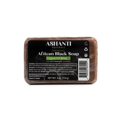 ASHANTI NATURALS 100% African Black Soap - Lemongrass - Korvel