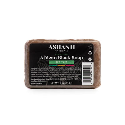 ASHANTI NATURALS 100% African Black Soap - Tea Tree - Korvel