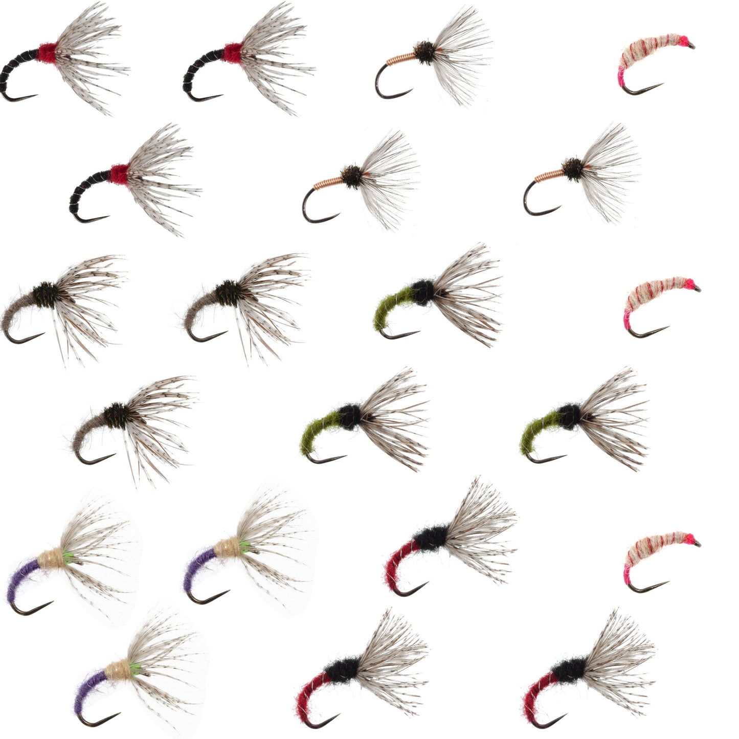 Kebari Assortment - 21 Tenkara Flies - 7 Paterns - Sizes 10, 12, 14, 16 - Korvel