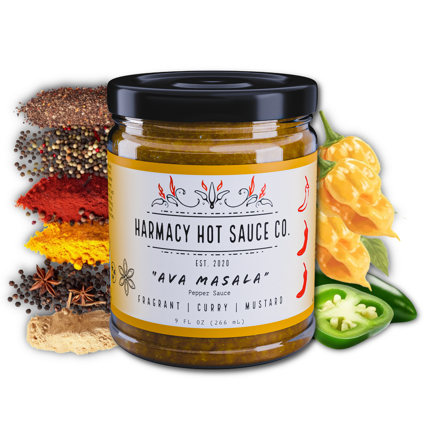 Ava Masala - Curry Mustard Pepper Sauce (9oz)