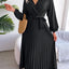 Elegant Cross Pleated Maxi Dress