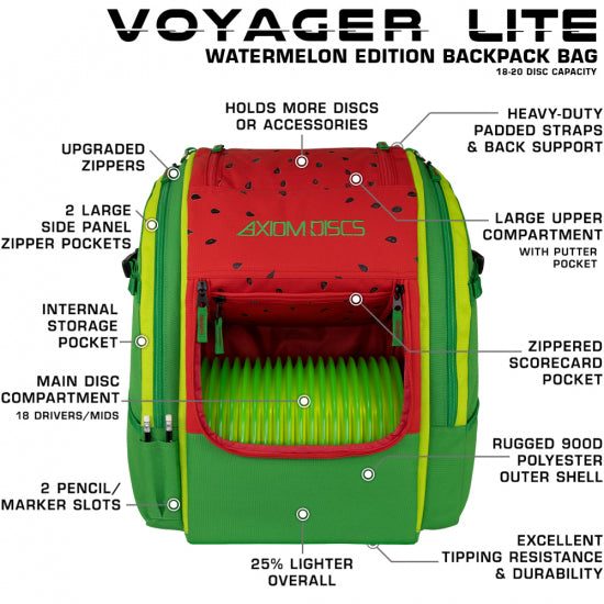 Axiom Voyager Lite - Watermelon Edition Disc Golf Bag