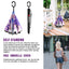 SIEPASA Inverted Reverse Umbrella - Blue Butterfly Design