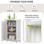 Armario de Baño Esquinero Blanco con Estante Ajustable