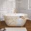 51 Inch Acrylic Freestanding Bathtub Contemporary Soaking White Tub with Overflow and Pop-up Drain Glossy White - Korvel
