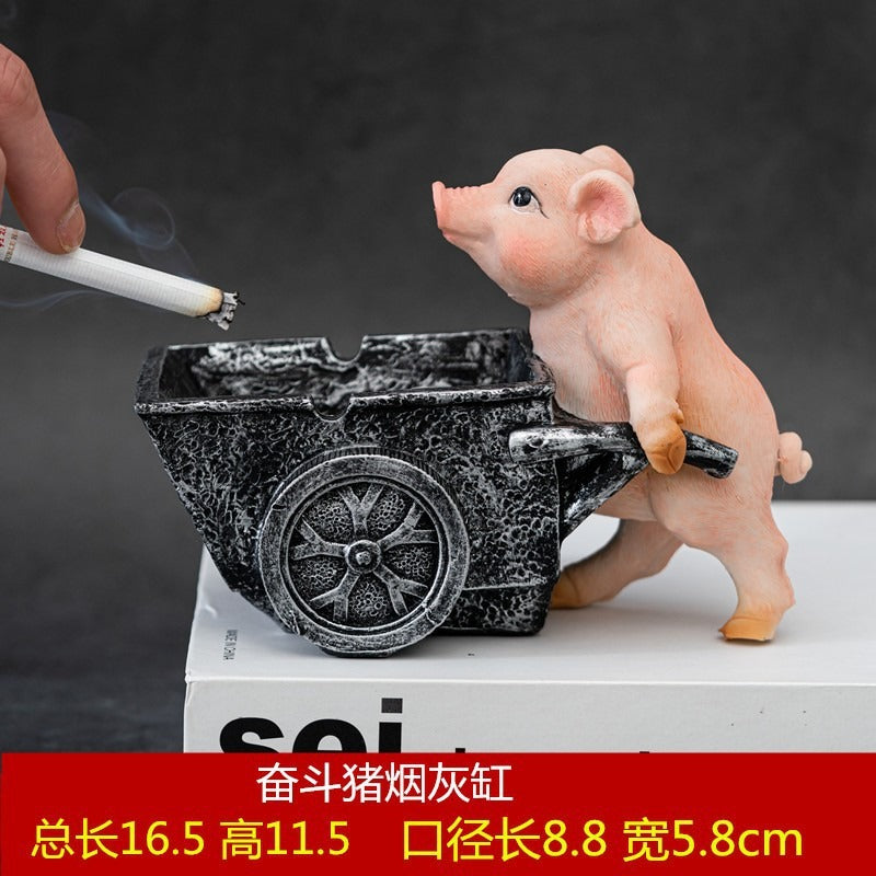 Puppy ashtray creative personality trend anti-fly ash home living room office anti-smoke resin ornaments - Korvel
