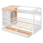 Twin Size House Bed with Two Drawers and Wardrobe - White