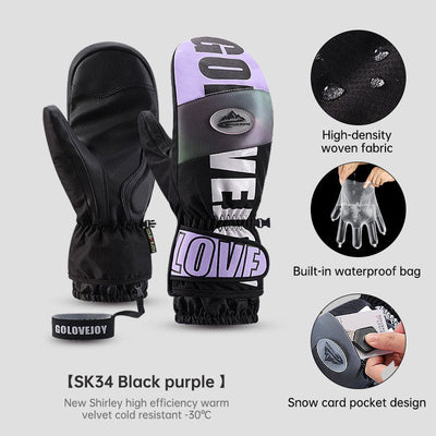 Premium Waterproof Winter Ski Gloves with Touch Screen Capability