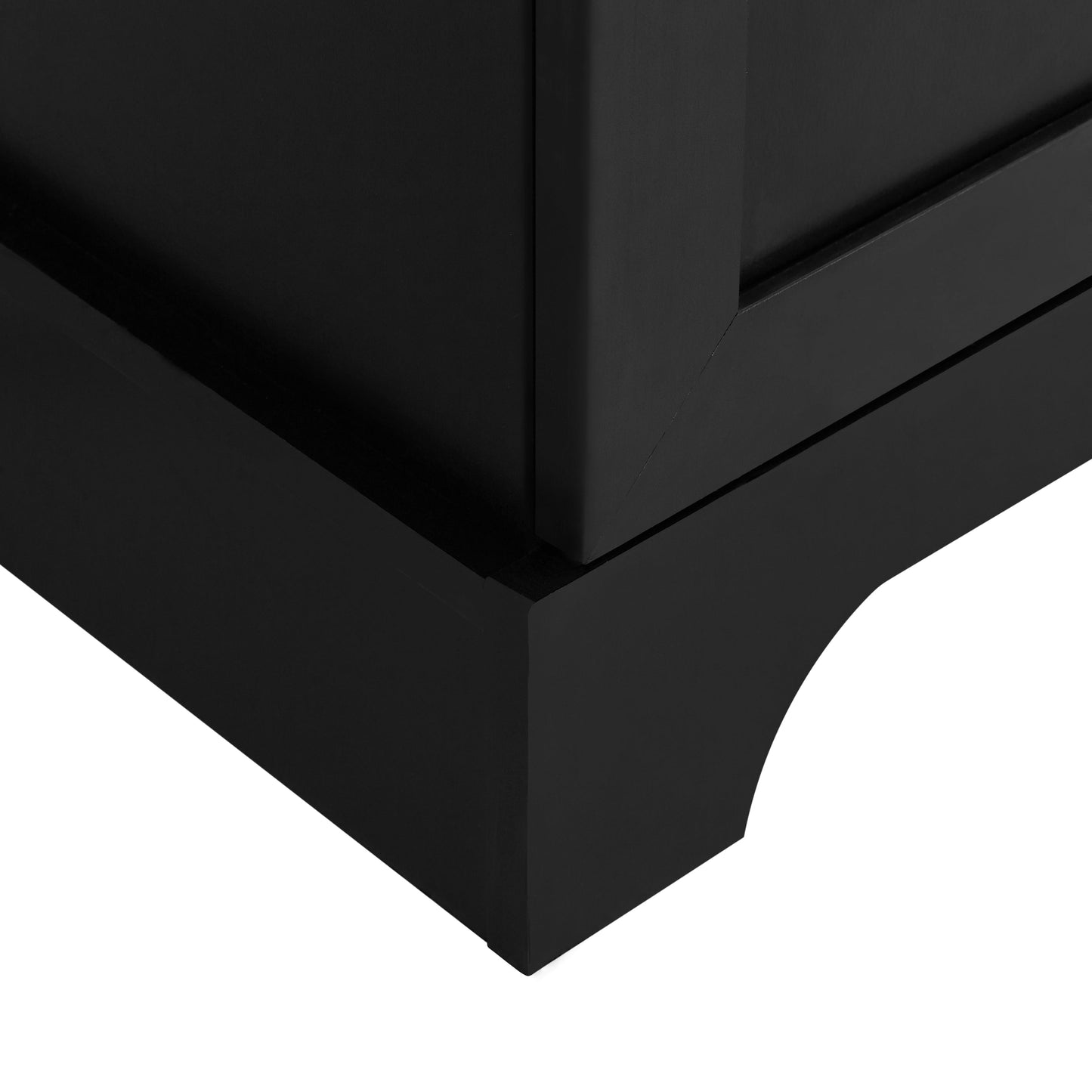 Storage Cabinet with Two Doors for Bathroom, Office, Adjustable Shelf, MDF Board, Black - Korvel