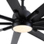 84-Inch Super Large Black Ceiling Fan with Remote Control