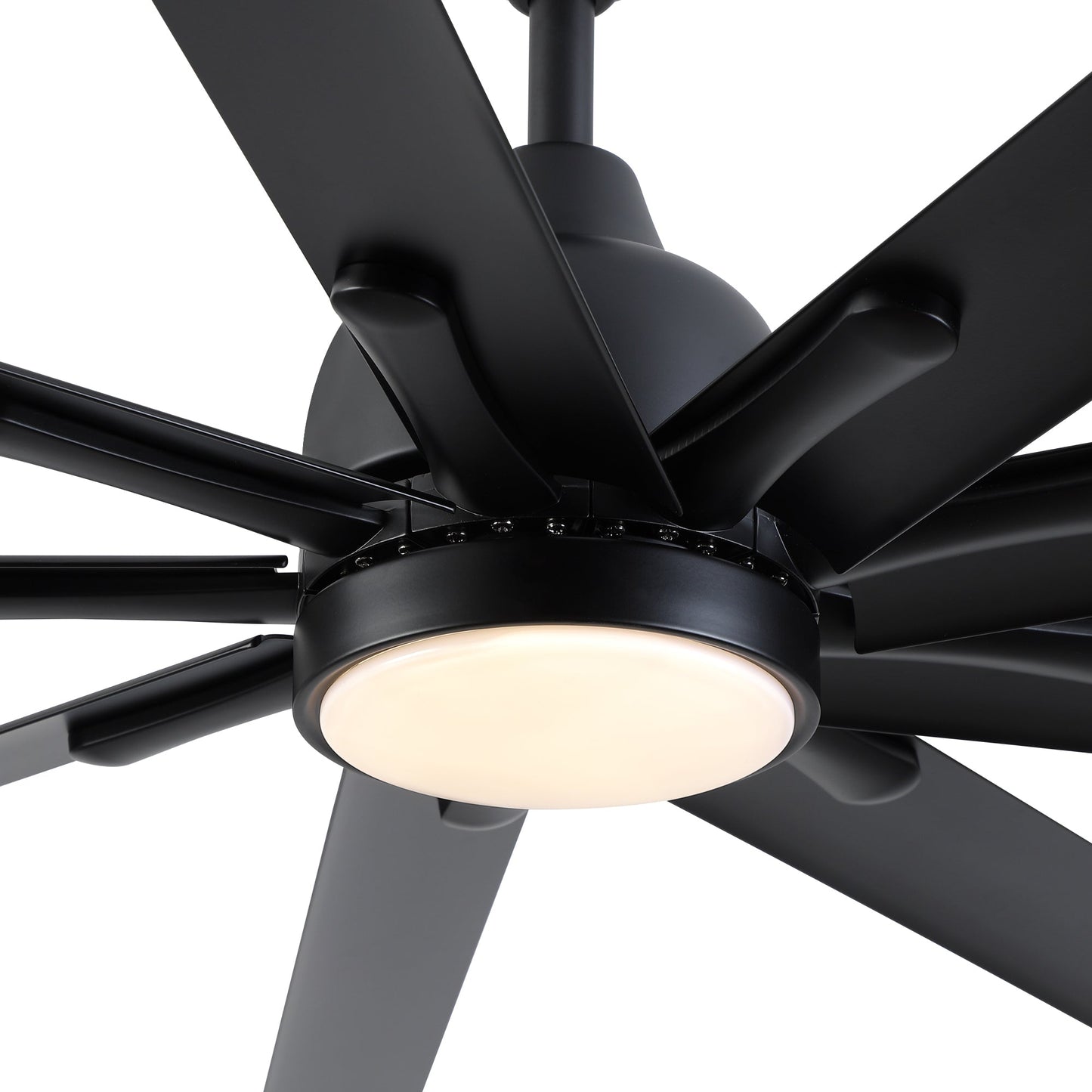 84-Inch Super Large Black Ceiling Fan with Remote Control