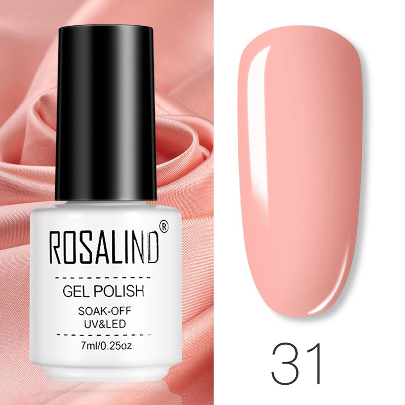 ROSALIND Gel Polish Set Manicure for Nails Semi Permanent Vernis top coat UV LED Gel Varnish Soak Off Nail Art Gel Nail Polish - Korvel