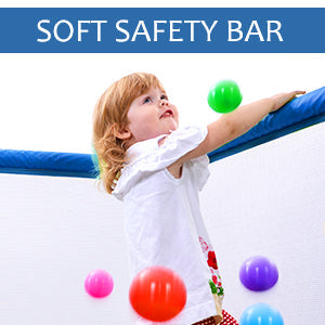 55'' Toddlers Trampoline with Safety Enclosure Net and Balls, Indoor Outdoor Mini Trampoline for Kids - Korvel