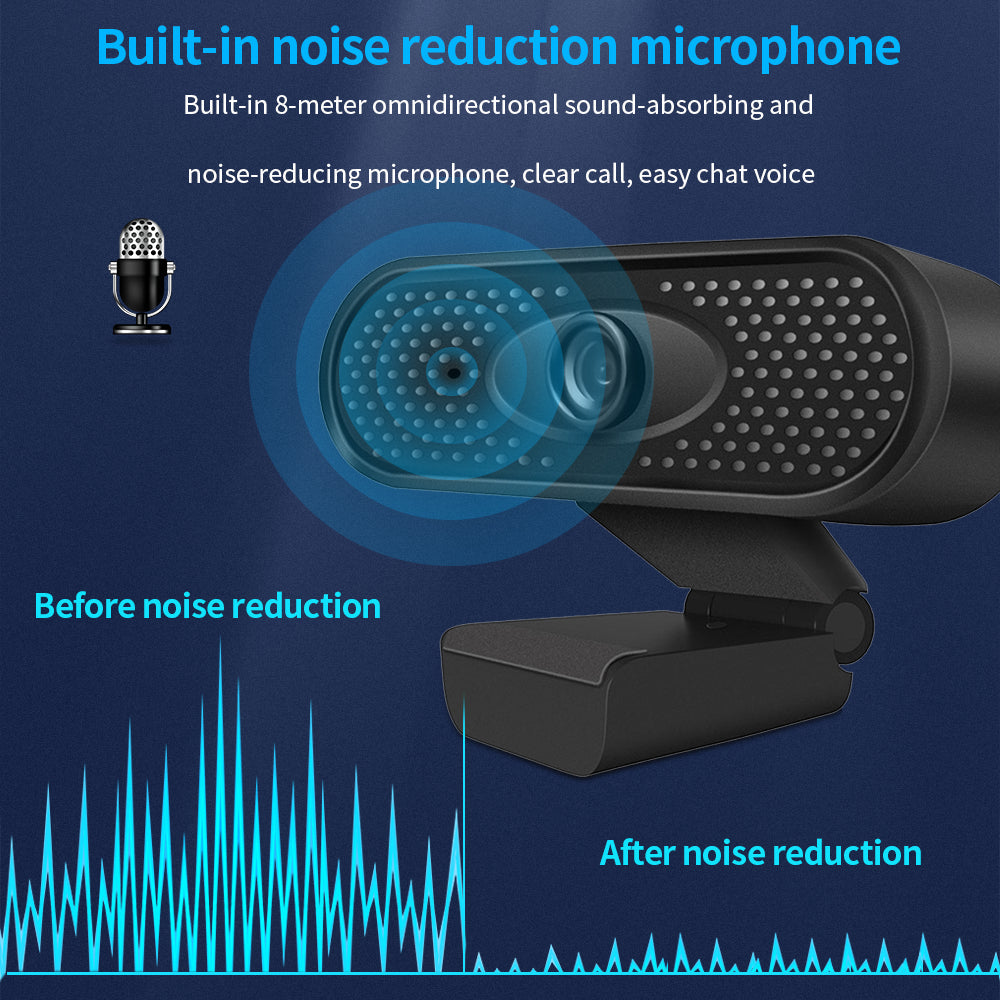 Flexible USB Webcam HD/1080P/PC Web Camera With Microphone Web Cam USB Camera for Computer Webcamera Full HD Video - Korvel