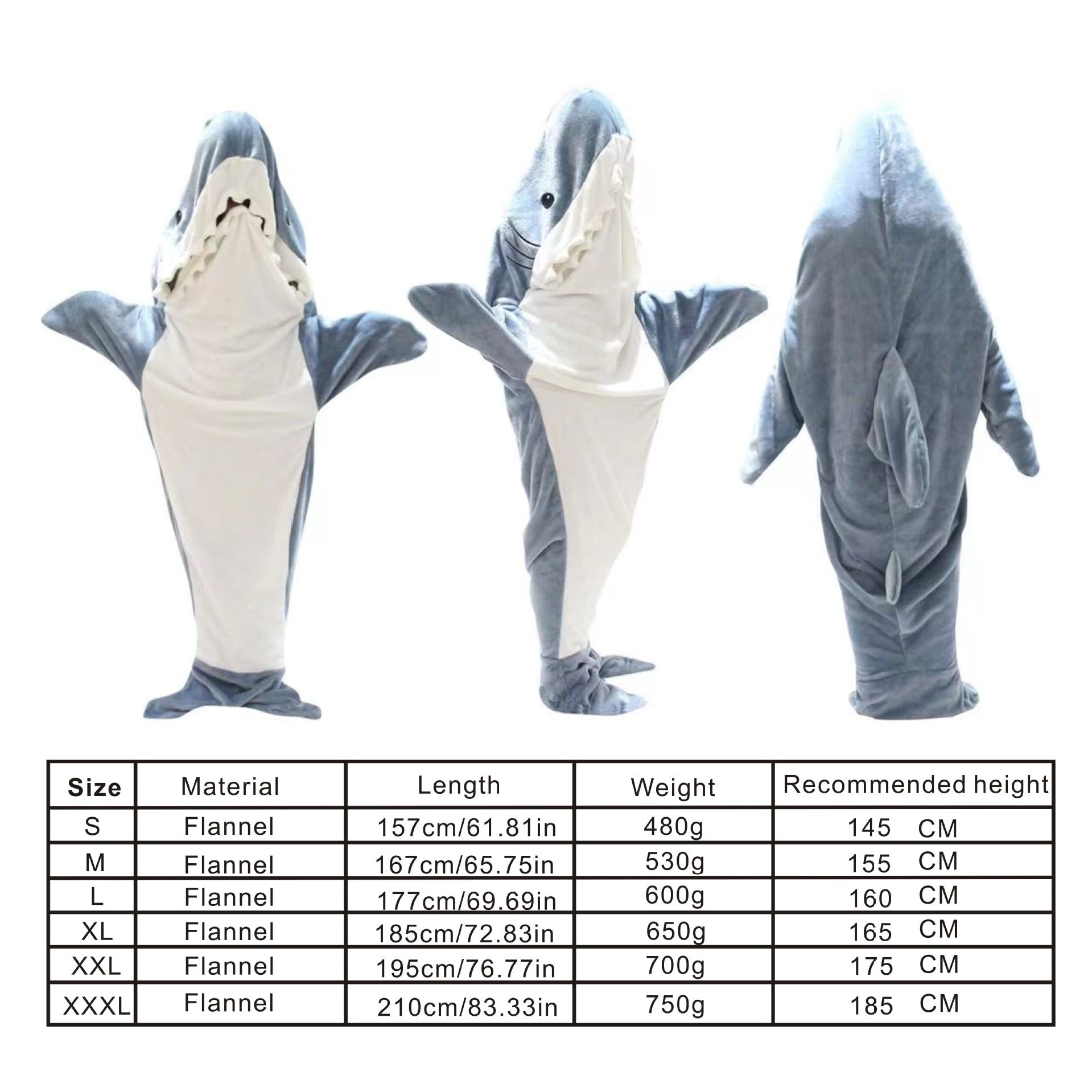 Cartoon Shark Sleeping Bag Pajamas Office Nap Shark Blanket Karakal High Quality Fabric Mermaid Shawl Blanket For Children Adult - Korvel