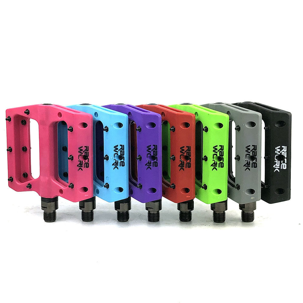 Mountain Bike Bicycle Nylon Fiber Peilin Pedal Dead Fly Bearing Pedal Non-Slip Pedal - Korvel