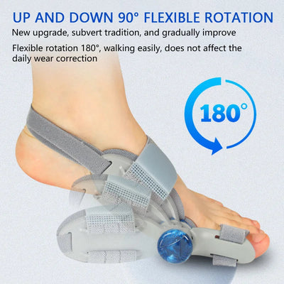Bunion Corrector Unisex Foot Hallux Valgus Braces Rotatable Toe Separator Straightener Adjustable Pedicure Finger Toe Corrector - Korvel