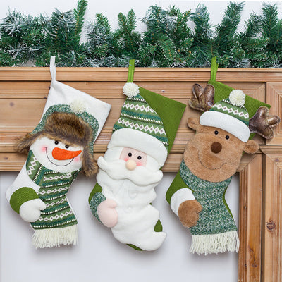 Premium Green Christmas Stockings for Festive Decor