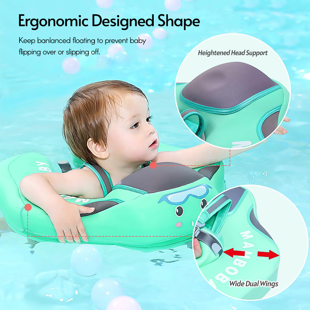 Infants and young children with inflatable seat rings and sunshades beginner's swimming circle home swimming pool - Korvel