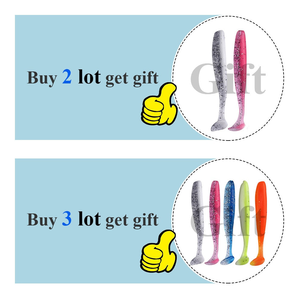 QXO 10pcs/Lot Soft Lures Silicone Bait 7cm 2g Goods For Fishing Sea Fishing Pva Swimbait Wobblers Artificial Tackle - Korvel
