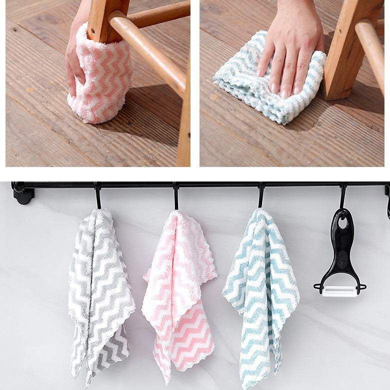 Chiffon de vaisselle absorbant l'eau à double face cationique