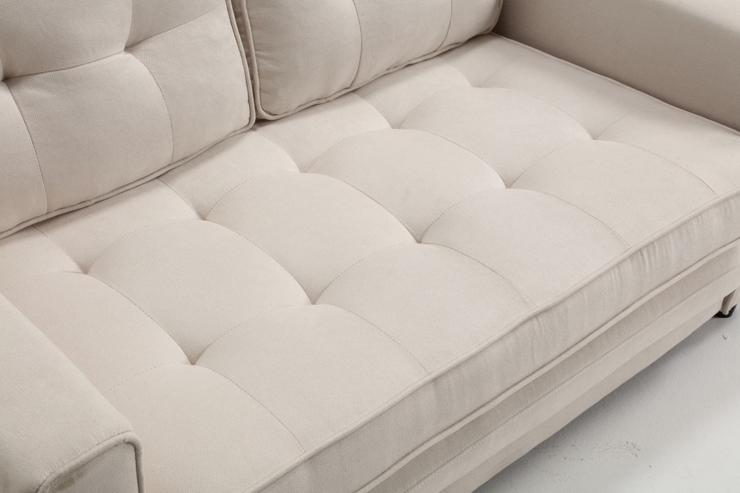 Canapé-lit futon convertible 3 plis - Gris foncé, Gris clair et Beige