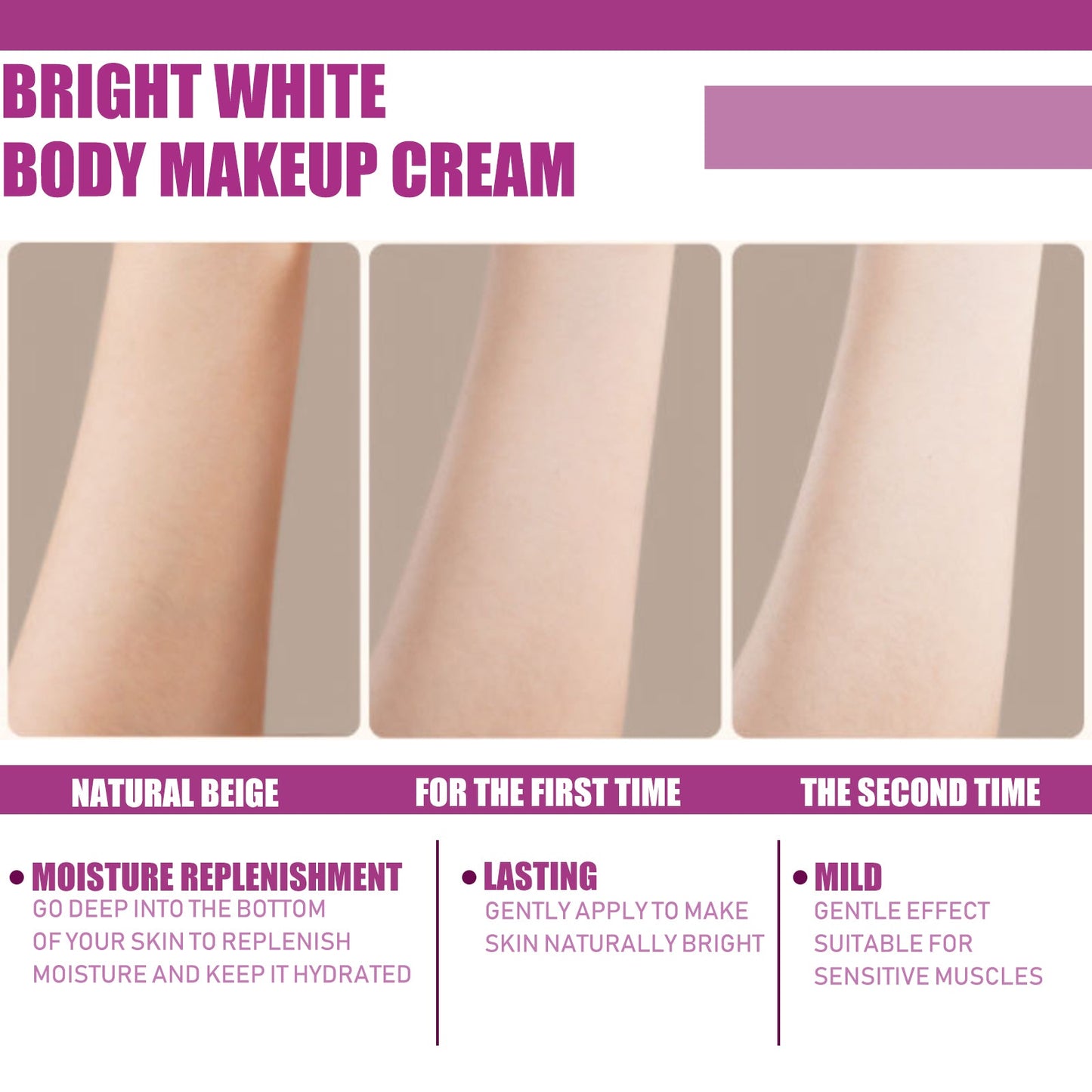 Body Whitening Cream Moisturizes, Hydrates And Brightens Skin, Refreshing And Non-Sticky Skin Moisturizing Cream - Korvel
