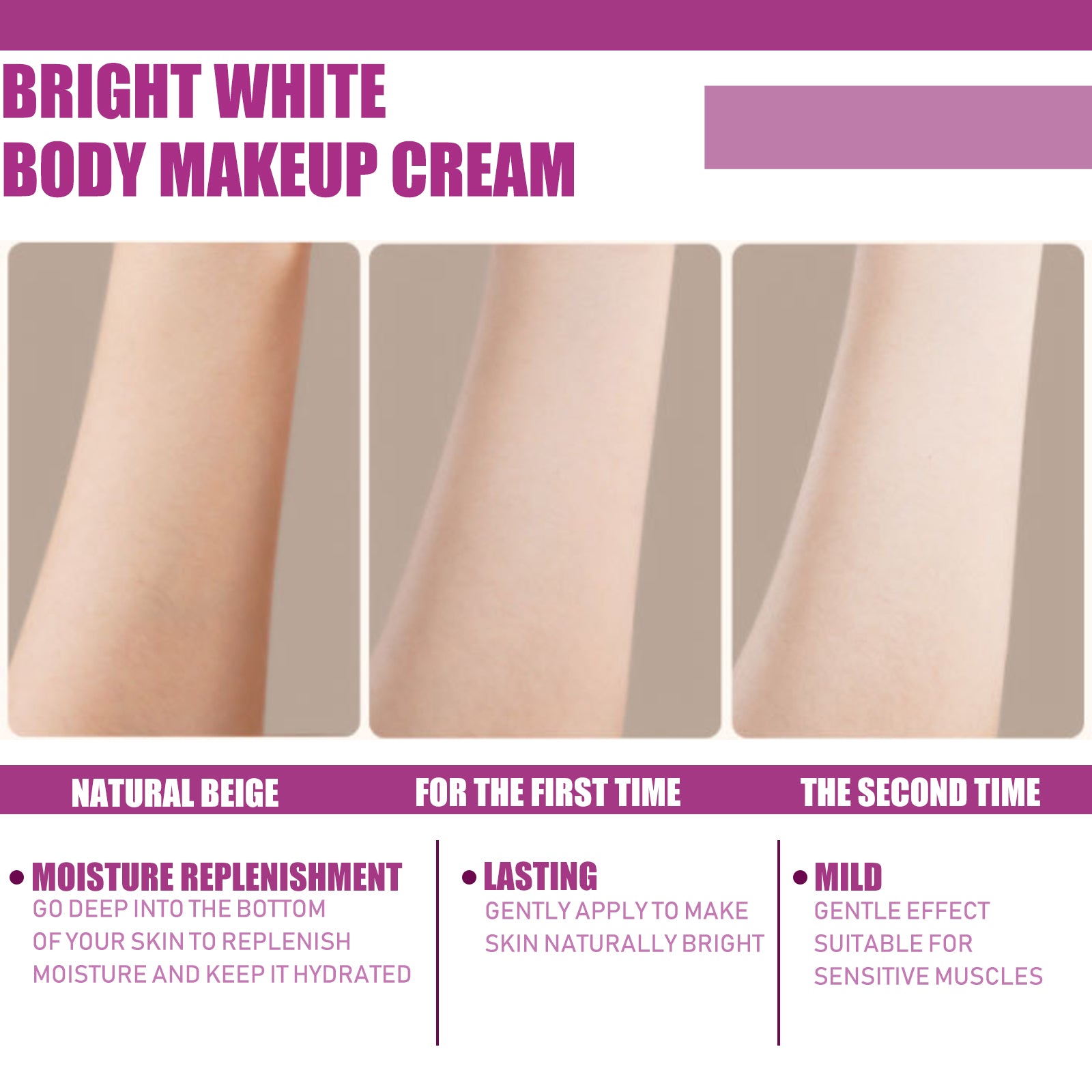 Body Whitening Cream Moisturizes, Hydrates And Brightens Skin, Refreshing And Non-Sticky Skin Moisturizing Cream - Korvel