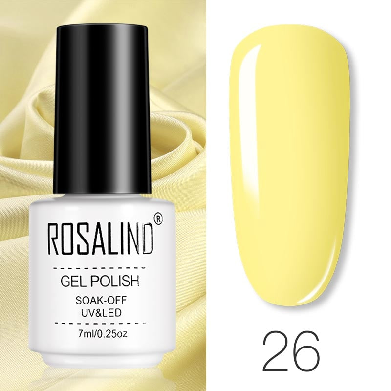 ROSALIND Gel Polish Set Manicure for Nails Semi Permanent Vernis top coat UV LED Gel Varnish Soak Off Nail Art Gel Nail Polish - Korvel